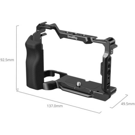 SmallRig 4257B - klatka z silikonowym uchwytem, zacisk kabla HDMI, do Sony ZV-E1 - wymiary